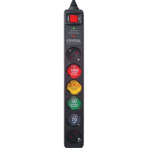 Πολύπριζο Προστασίας CRYSTAL AUDIO CP6-1300-70