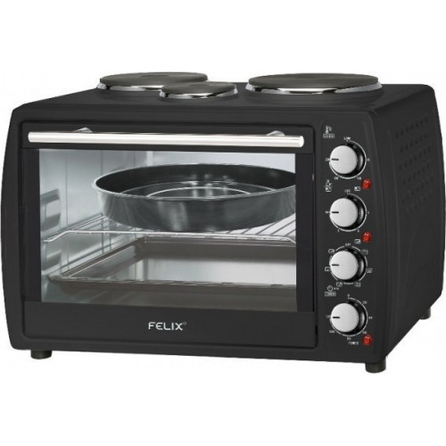 Ηλεκτρικό Φουρνάκι FELIX FXO-4504/BK Black + Δώρο Στρόγγυλο Ταψί