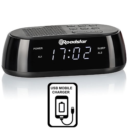 Ράδιο-ρολόι USB Fast Charge CLR-2477
